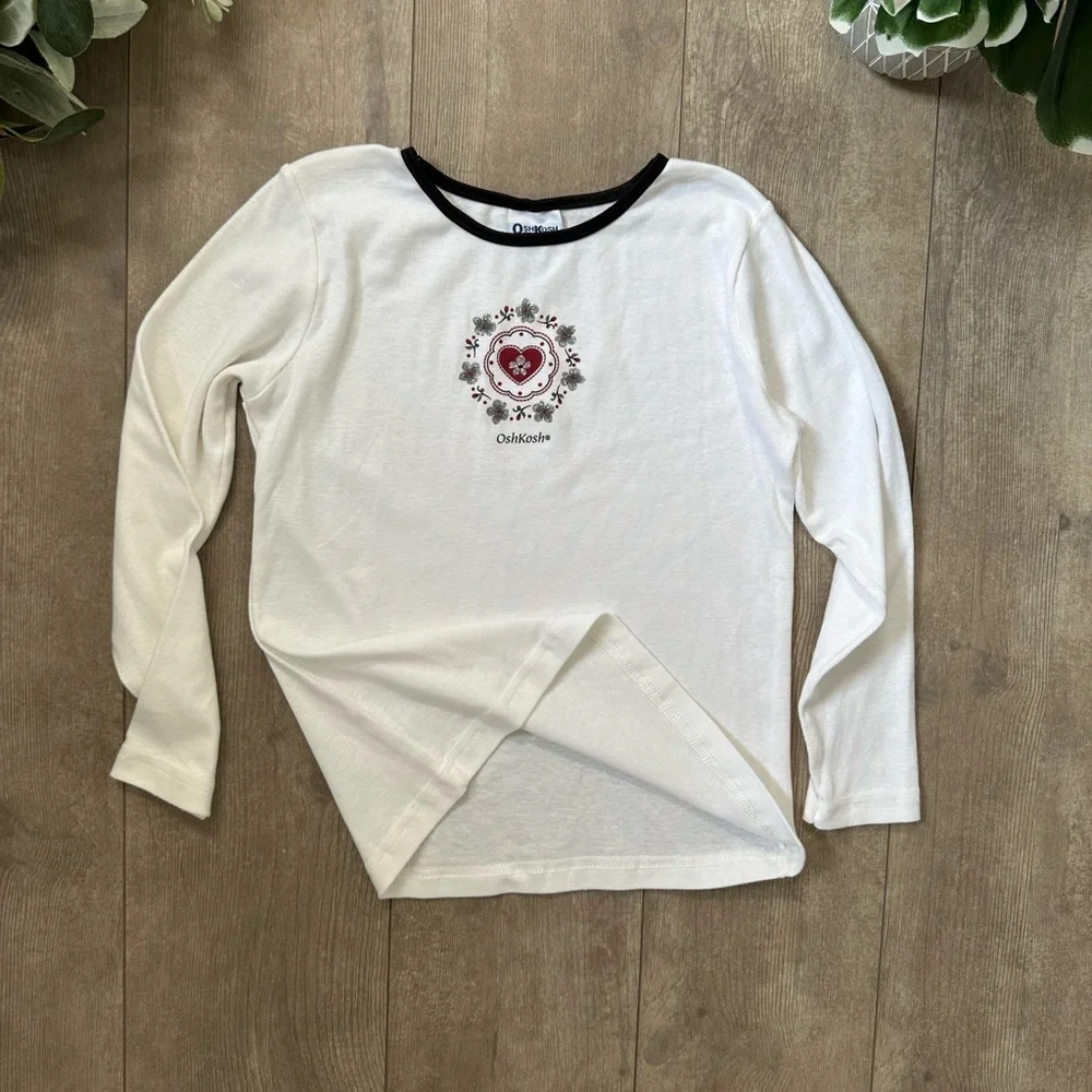 Vintage 90s/Y2K NEW OshKosh B'gosh Girl’s Graphic Long Sleeve Shirt